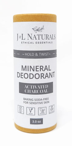 J&L Naturals Mineral Deodorant Activated Charcoal 3 oz