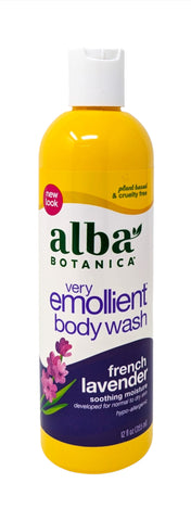 Alba Botanica Very Emollient Body Wash French Lavender 12 oz