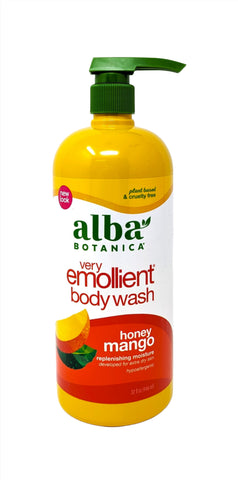 Alba Botanica Very Emollient Body Wash Honey Mango 32 oz