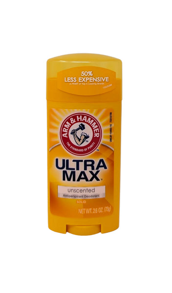 Arm & Hammer UltraMax Invisible Solid Antiperspirant Deodorant Unscented 2.6 oz