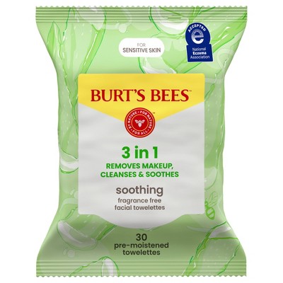 Burt's Bees Soothing Aloe Vera Facial Towelettes 30 ct