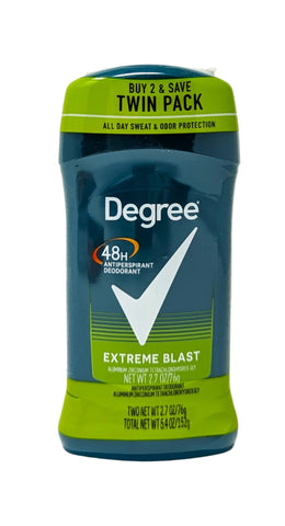 Degree 48H Antiperspirant Solid Extreme Blast 2.7 oz Twin Pack