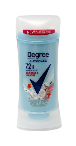 Degree Advanced 72H Solid Antiperspirant Coconut & Hisbiscus 2.6 oz