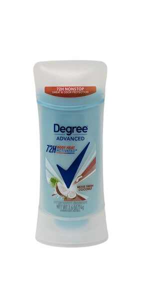 Degree Advanced 72H Solid Antiperspirant Move Fresh Coconut 2.6 oz