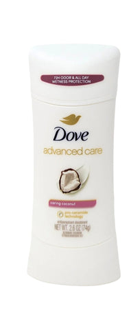 Dove Advanced Care Solid Antiperspirant Caring Coconut 2.6 oz