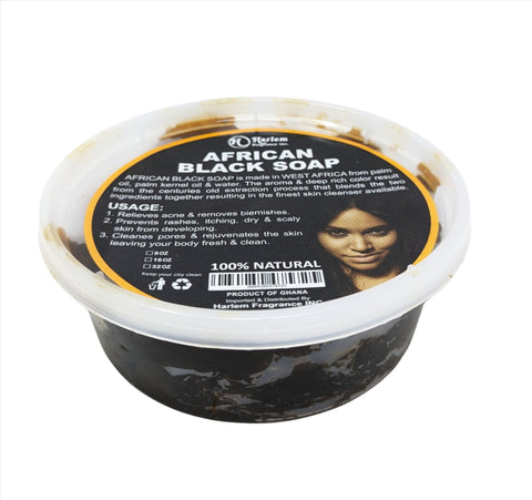 Harlem Fragrance African Black Soap 8 oz