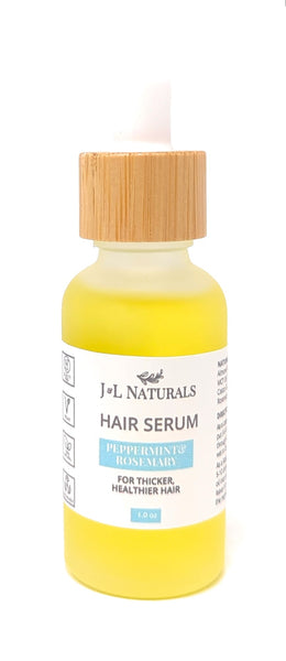 J&L Naturals Hair Serum Peppermint & Rosemary 1 oz