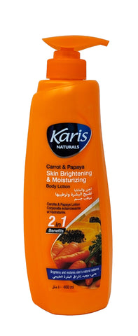 Karis Naturals Carrot & Papaya Skin Brightening & Moisturizing Body Lotion 400 ml