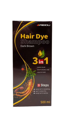 Meidu Hair Dye Shampoo Dark Brown 500 ml