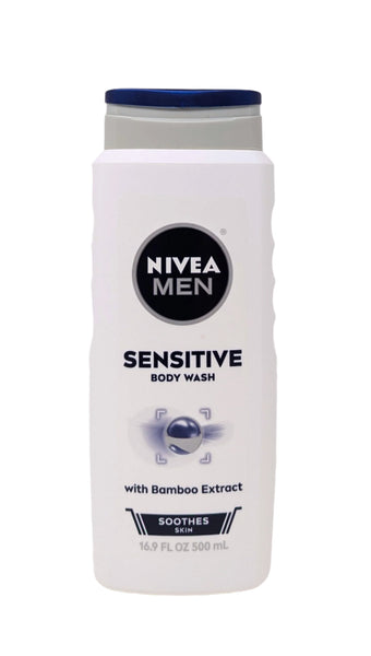 Nivea Men Body Wash Sensitive With Bamboo Extract 16.9 oz