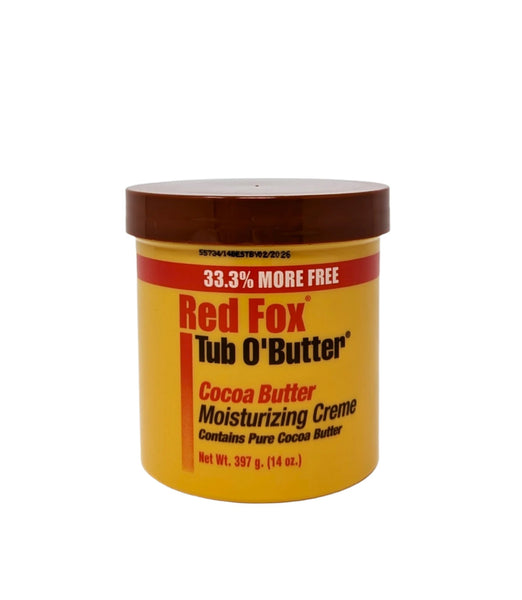Red Fox Tub O'Butter Cocoa Butter Moisturizing Creme 14 oz Bonus Size