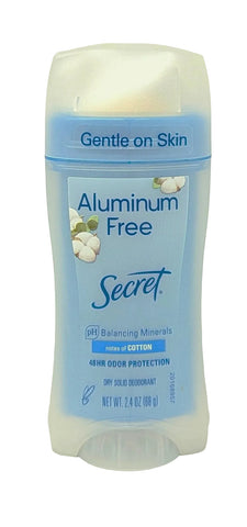 Secret Dry Solid Deodorant Aluminum Free Notes of Coconut 2.4 oz