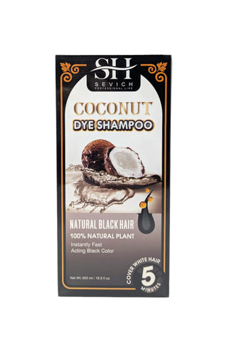 Sevich Coconut Dye Shampoo Natural Black Hair 16.9 oz