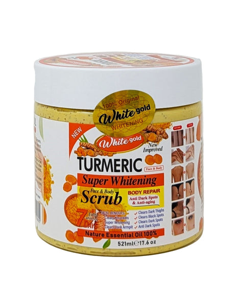 White Gold Turmeric Super Whitening Face & Body Scrub 17.6 oz