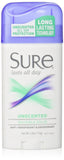 Sure Invisible Solid Antiperspirant Deodorant Unscented 2.6 oz
