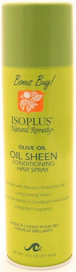 Isoplus Natural Remedy Olive Oil Oil Sheen Conditioning Hair Spray 10.5 oz.