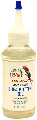 B's Organic Jamaican Shea Butter Oil 4 oz.