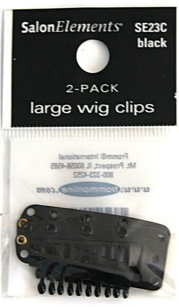 Salon Elements Large Wig Clips Black 2-Pack